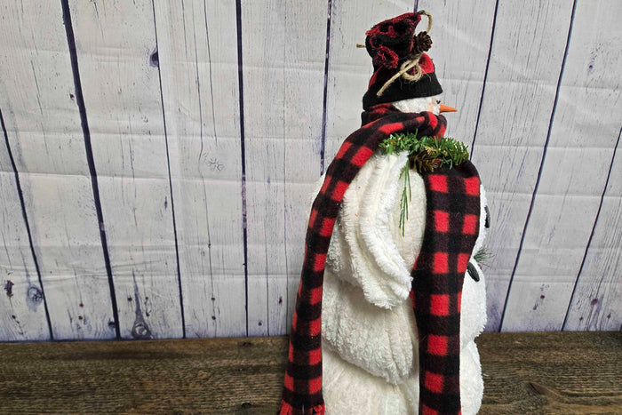 15" Chenille Snowman | Rustic Farmhouse Christmas Decor