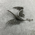 1960’s Silver Marcasite Flying Swan brooch