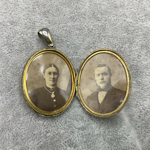 19th century silver gilt locket