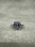 925 Silver 3 Carat Emerald Cut CZ Trilogy Ring