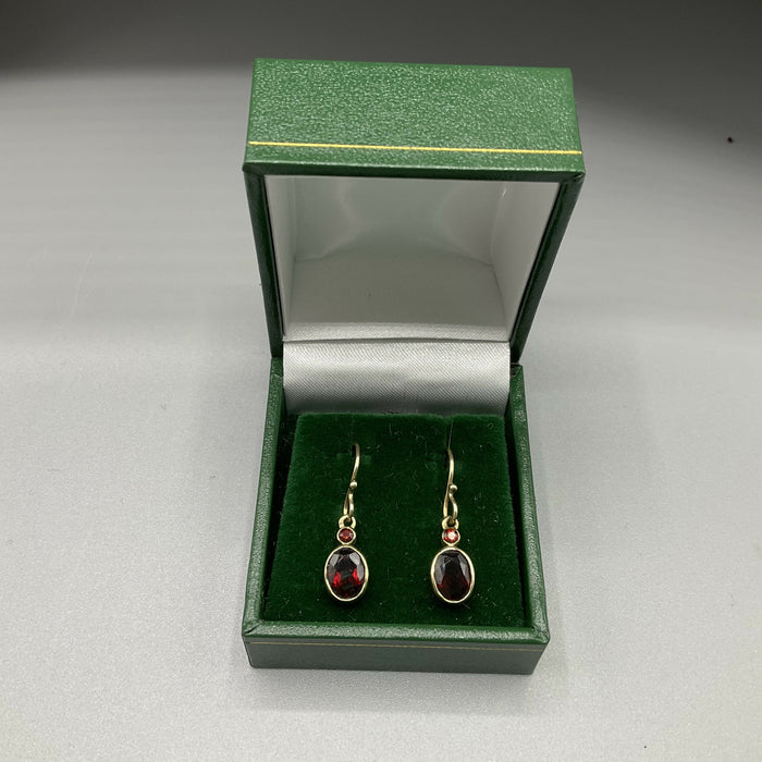 9ct Gold and Garnet Earrings
