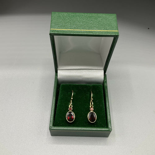 9ct Gold and Garnet Earrings