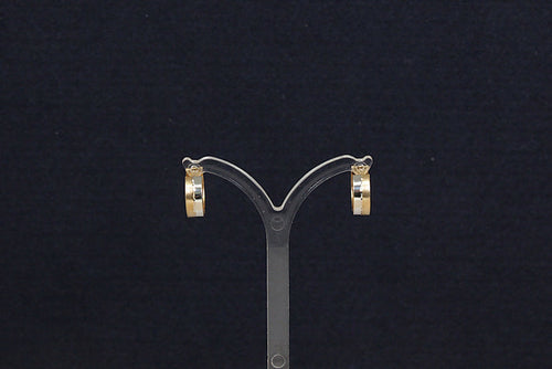 9ct Gold Tri Colour Hoop Earrings