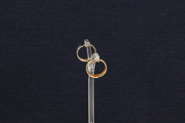 9ct Gold Tri Colour Hoop Earrings