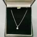 9ct White Gold and White Sapphire Pendant