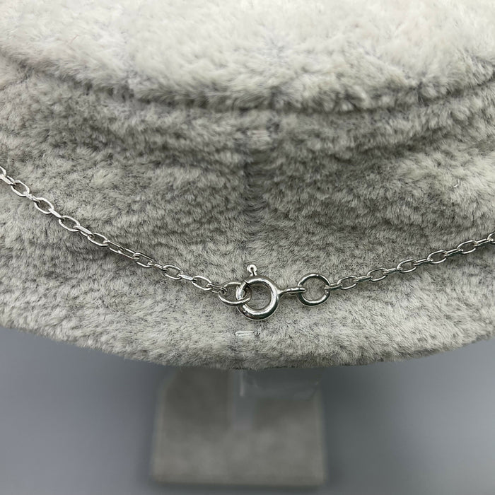 9ct White Gold and White Sapphire Pendant