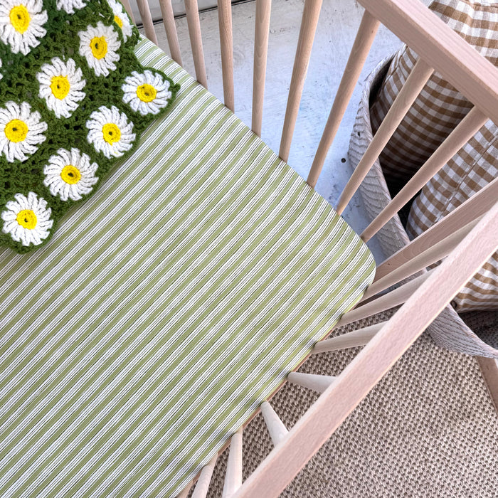 Martha Green Crib Sheet