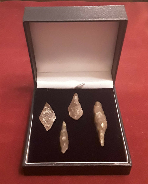 A Group Of Four Stone Age- Neolithic Period , Flint Arrow Heads.