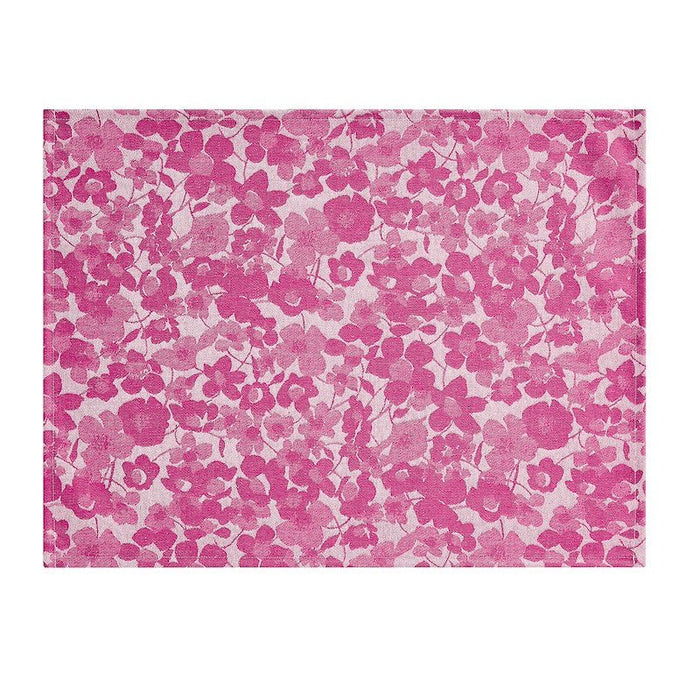 Coated placemat - a la carte mille fleurs pink coated placemat by le jacquard français