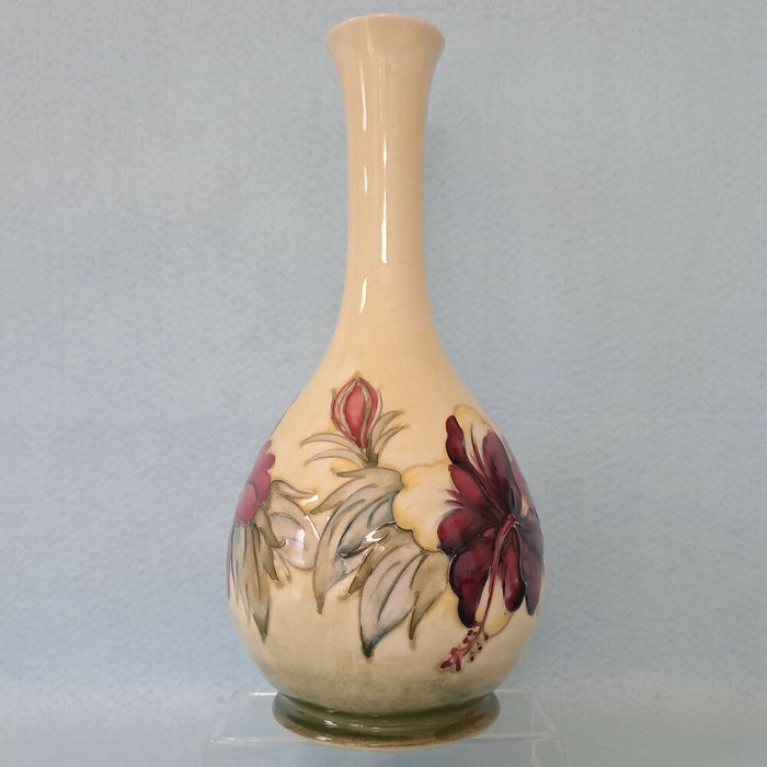 A Large Moorcroft Vase (10.23inch) in the Hibiscus Design by Walter Moorcroft
