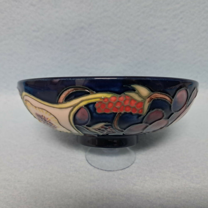 A Moorcroft Footed Bowl in the Queen's Choice Design by Emma Bossons