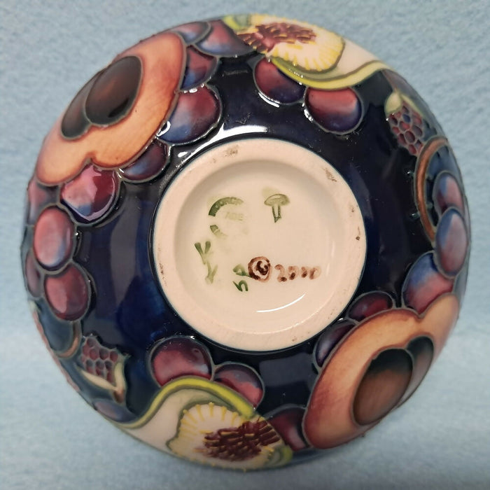 A Moorcroft Footed Bowl in the Queen's Choice Design by Emma Bossons
