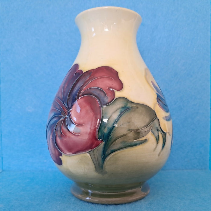 A Moorcroft Vase (5.31inch) in the Hibiscus Design by Walter Moorcroft