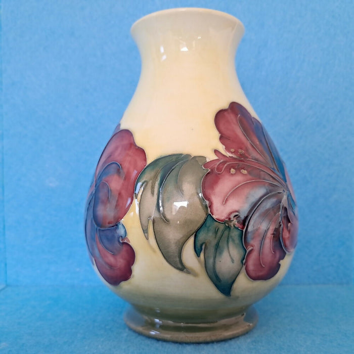 A Moorcroft Vase (5.31inch) in the Hibiscus Design by Walter Moorcroft