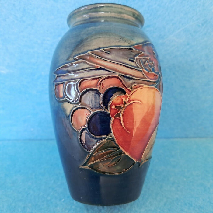 A Moorcroft Vase in the Finches Design by Sally Tuffin