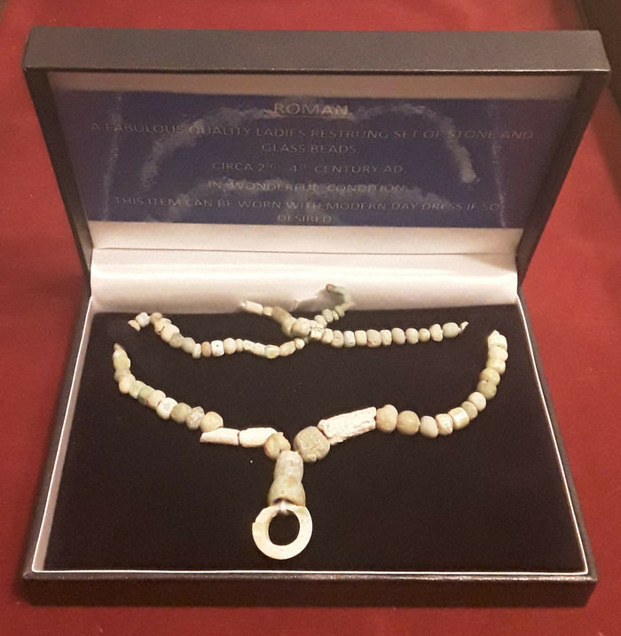 A Roman Restrung Set Of Stone And Glass Beads.