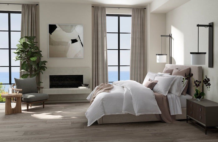 Amalfi Bedding by Matouk at Fig Linens and Home - Lifestyle View 1