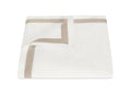 King Duvet Cover - Matouk Ambrose Bedding in Bone and Khaki at Fig Linens and Home