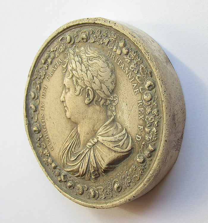 Antique Facsimile Plaster Seal Impression George IV/Thomason & Jones/Medallion