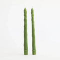 Asparagus Taper Candles, Pair
