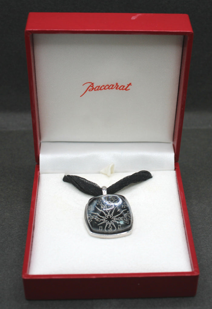 Baccarat silver snowflake pendant/necklace
