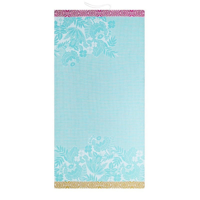 Le Jacquard Français Barbade blue beach towel by le jacquard français - beach towel 39" x 79" blue at FIG LINENS AND HOME - 1