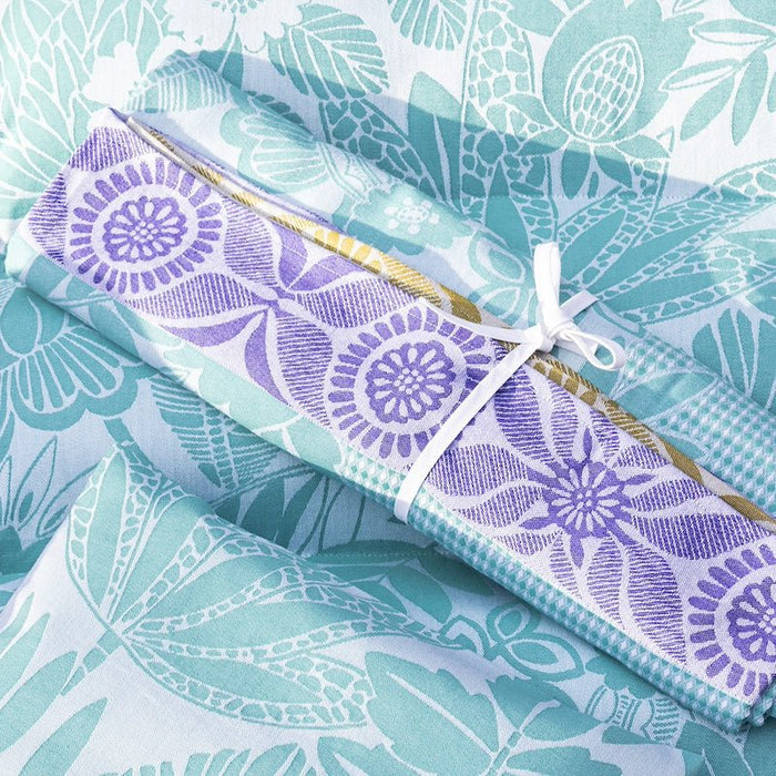Le Jacquard Français Barbade blue beach towel by le jacquard français - beach towel 39" x 79" blue at FIG LINENS AND HOME - 2
