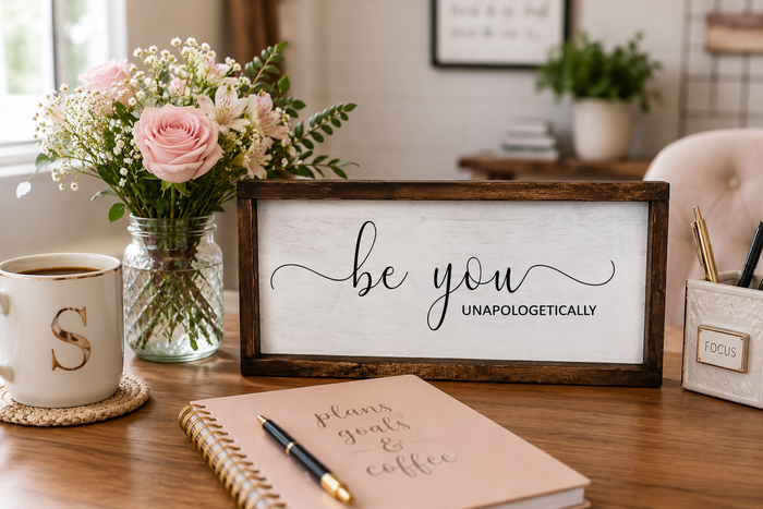 Be You Unapologetically Sign, Inspirational Wood Sign, Gift for Her, Motivational Wall Decor