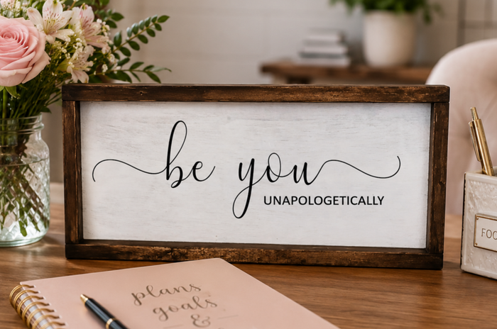 Be You Unapologetically Sign, Inspirational Wood Sign, Gift for Her, Motivational Wall Decor