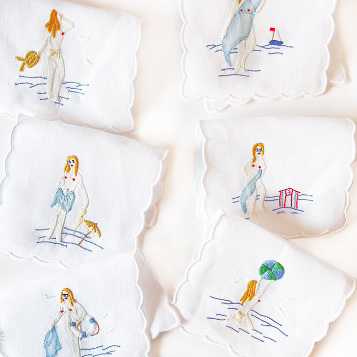 Beach Girls Cocktail Napkins, set of 6