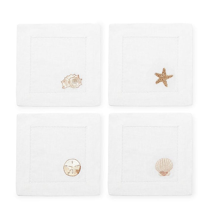 Beach themed linen napkins - Beachcomber by Sferra - Fig Linens
