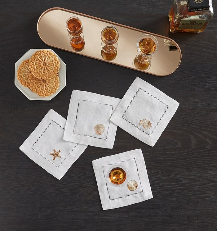 Beachcomber Cocktail Napkins by Sferra | Fig Linens and Home