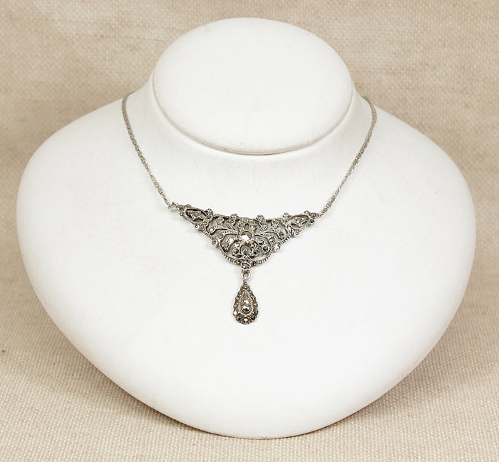 Beautiful Art Deco Silver & Marcasite Necklet