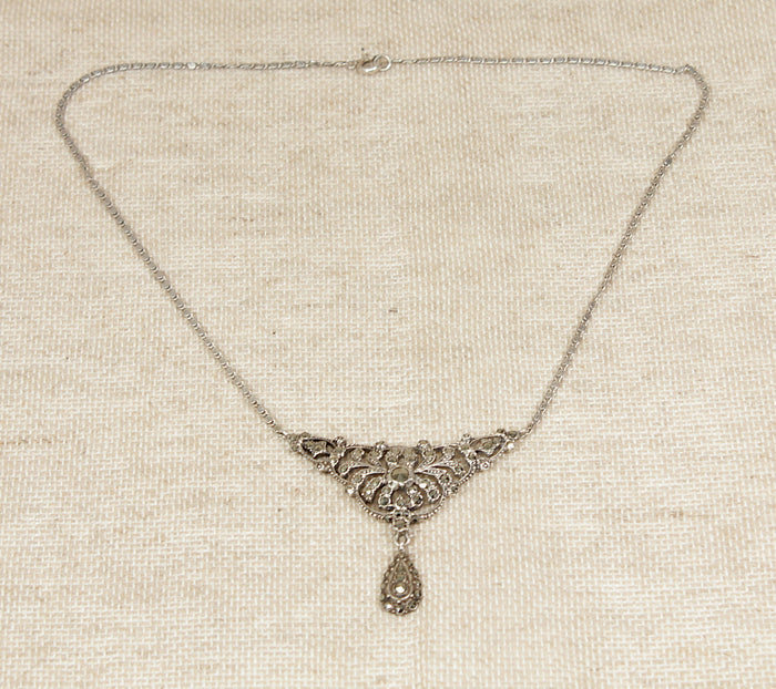 Beautiful Art Deco Silver & Marcasite Necklet