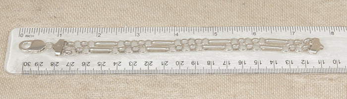 Beautiful Italian Sterling Silver Bracelet – Symmetrical Link Design