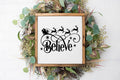 Believe in Santa Wood Sign