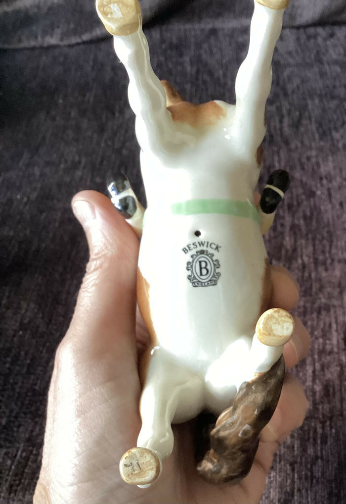 Beswick Girl on a pony figurine. Beswick hunting figurine Model number 1483. Beswick skewbald pony