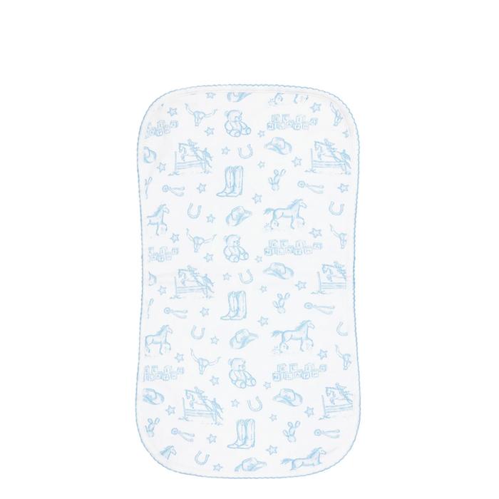 Blue Lone Star Toile Baby Collection