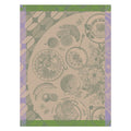 brunch gourmand green tea towel by le jacquard français at Fig Linens and Home