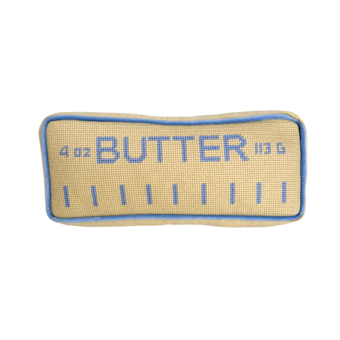 Butter Needlepoint Pillow