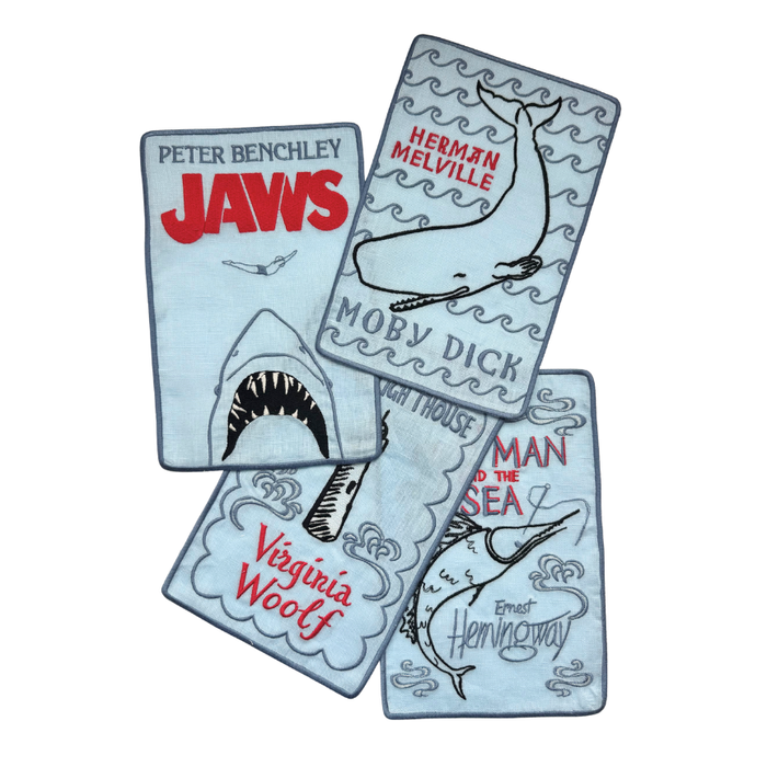 By the Sea Books Cocktail Napkins, set of 4