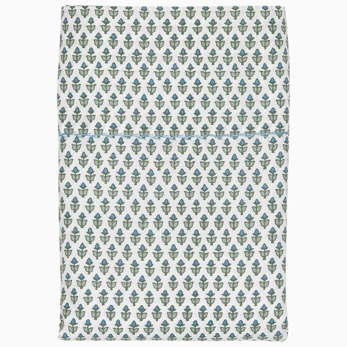 Flat Sheet - Cala Sage Green Organic Cotton Sheets by John Robshaw at Fig Linens and Home