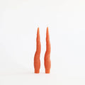 Carrot Taper Candles, Pair