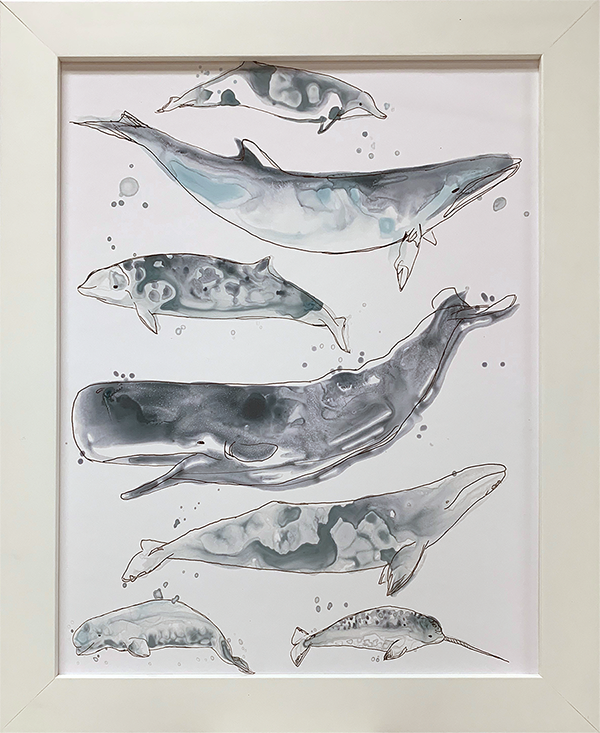 Cetacea II: Framed with Glass