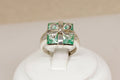 Charming Sterling Silver Green Quartz Gift Box & Bow Ring