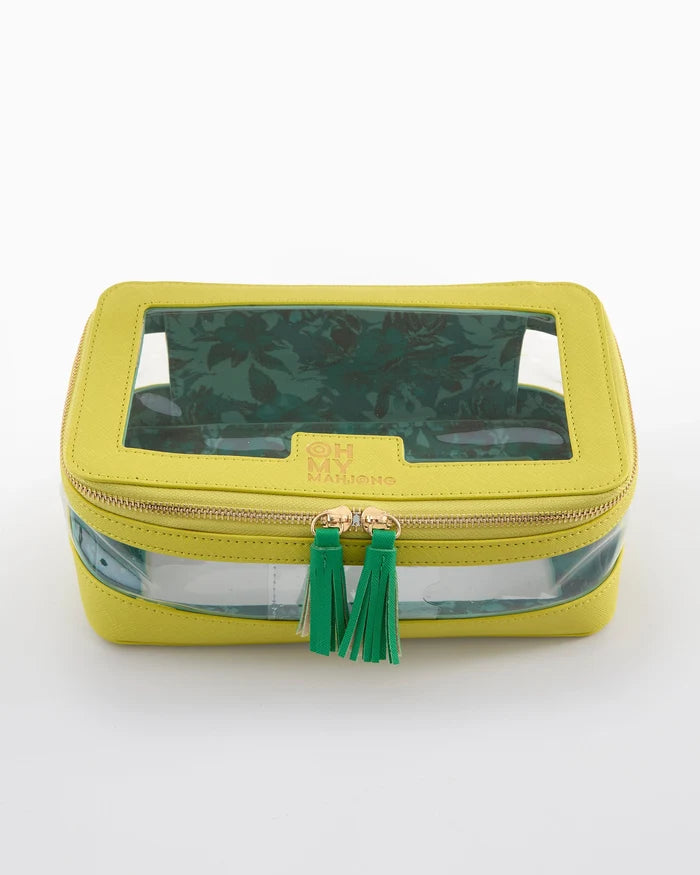 Chartreuse Mahjong Tile Storage Bag - The Preppy Bunny
