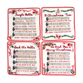 Christmas Carols Cocktail Napkins, set of 4