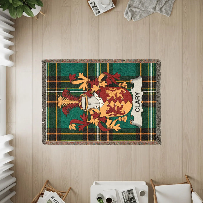 The three sizes of the Clary woven cotton blanket.