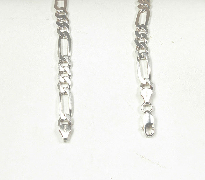 Classic Silver Italian Figaro Necklace Chain
