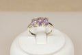 Classic Sterling Silver Amethyst ‘ Rose de France’ Trilogy Ring